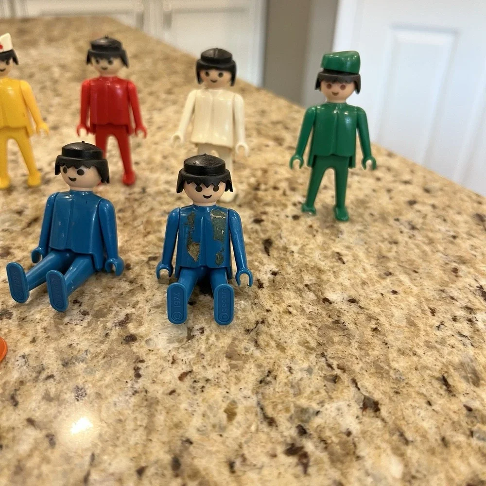 Vintage‎ 70's Playmobil Figures Nurse Medic Fireman Etc Lot. Read